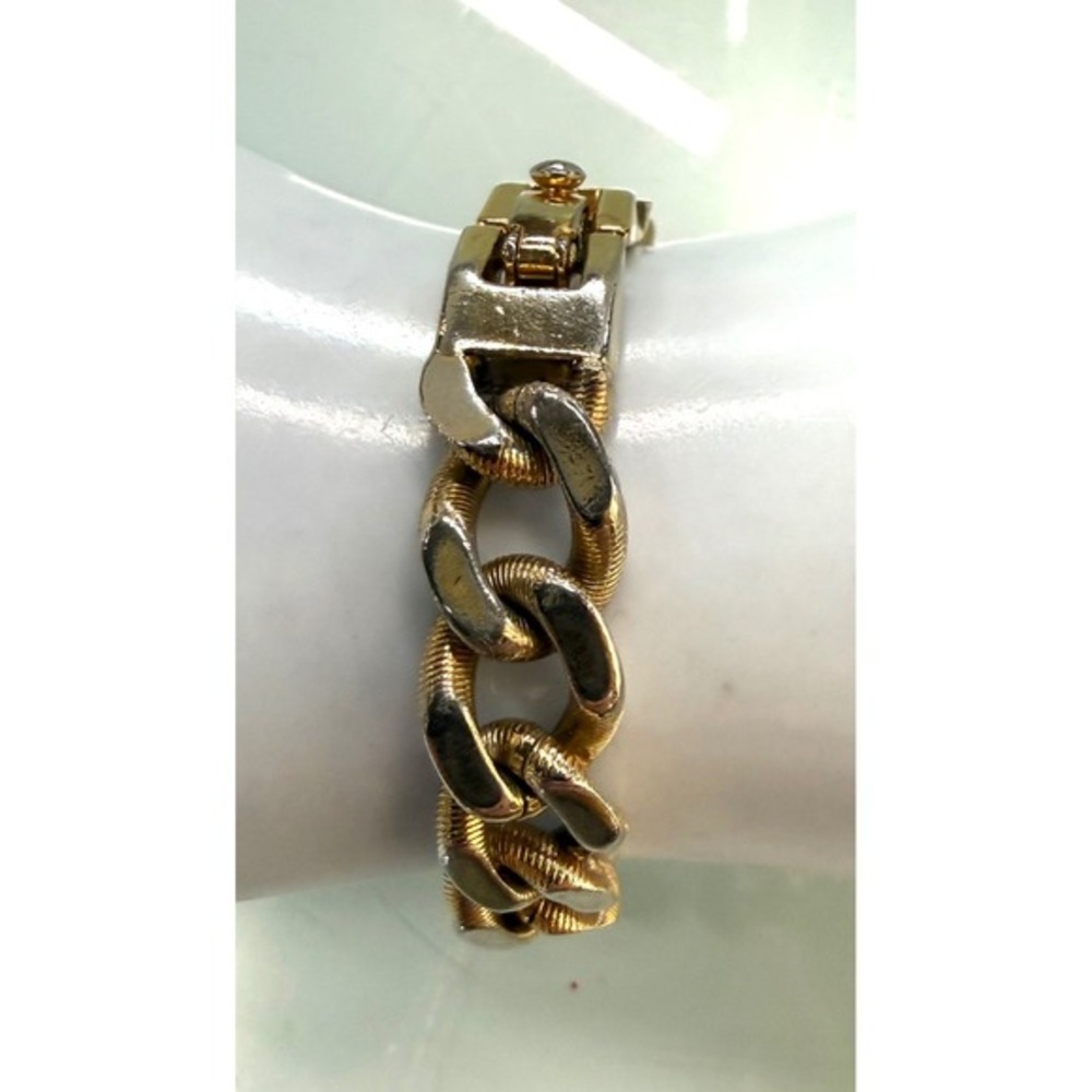 Vintage Monet Gold Tone Chunky‎ Link Bracelet